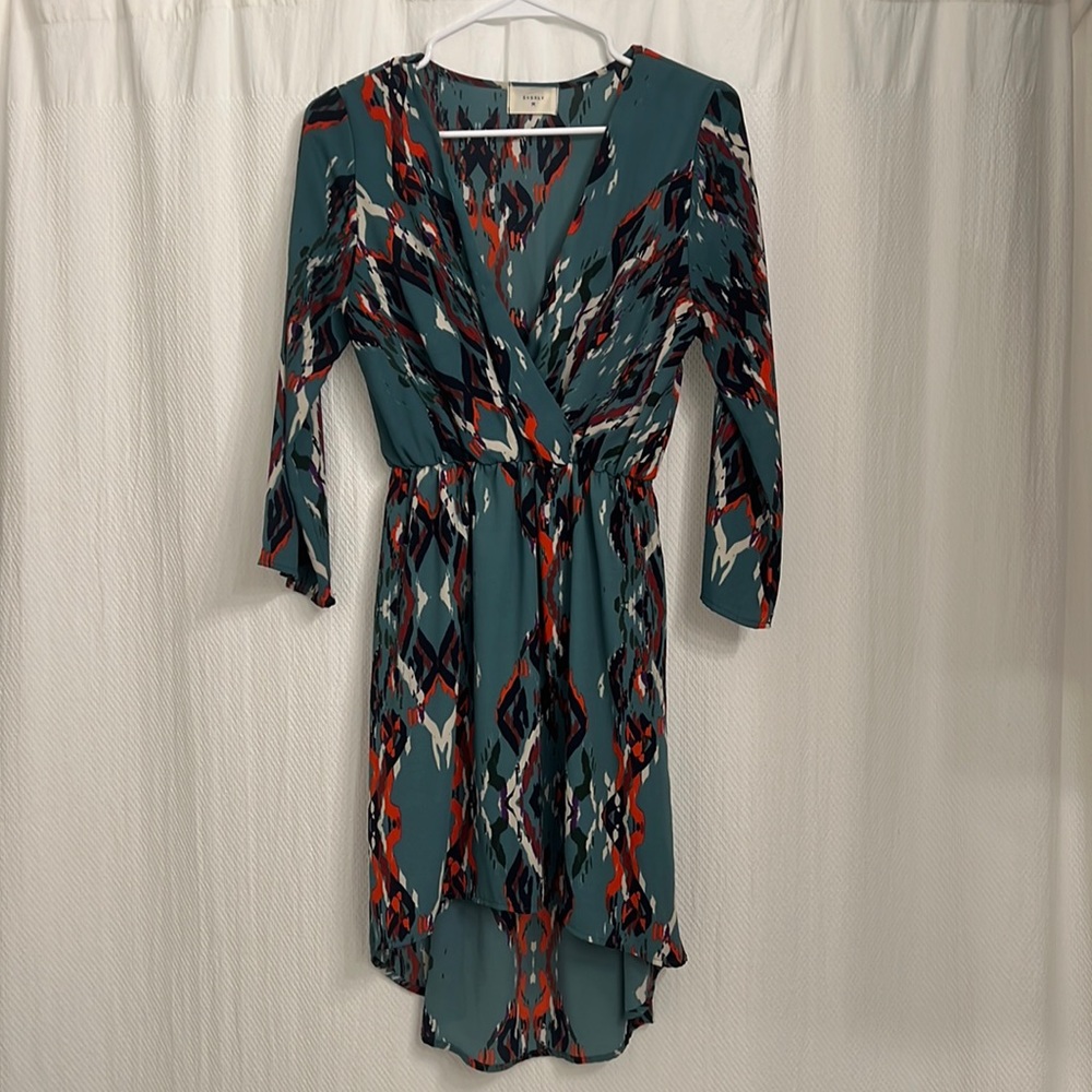 High low multi colored dress